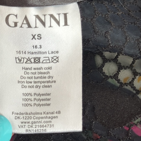 NWT Ganni Black Top Size XS - Picture 9 of 10